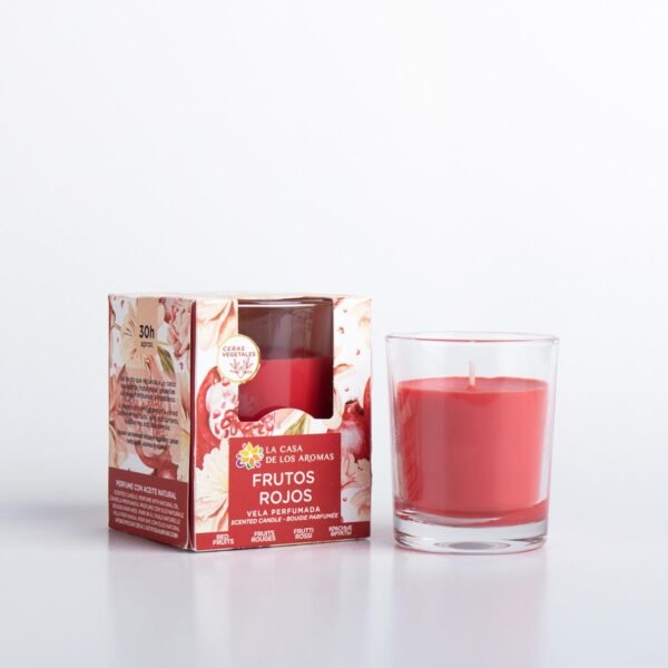 Bougies Aromatiques Fruits Rouges – Verre 140g