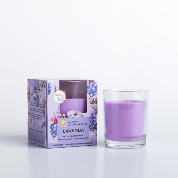 Bougies Aromatiques Lavande – Verre 140g