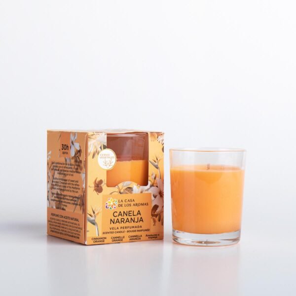 Bougies Aromatiques Cannelle Orange – Verre 140g