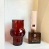 Vase organic courbe douce | marron 17 cm – Image 2