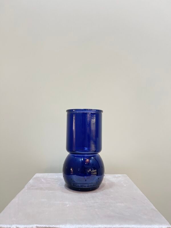 Vase organic perle | Bleu sapphire 17 cm