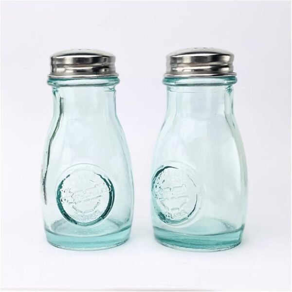1 Selier avec couvercle en acier inoxydable 100 % verre recyclé 118 ml