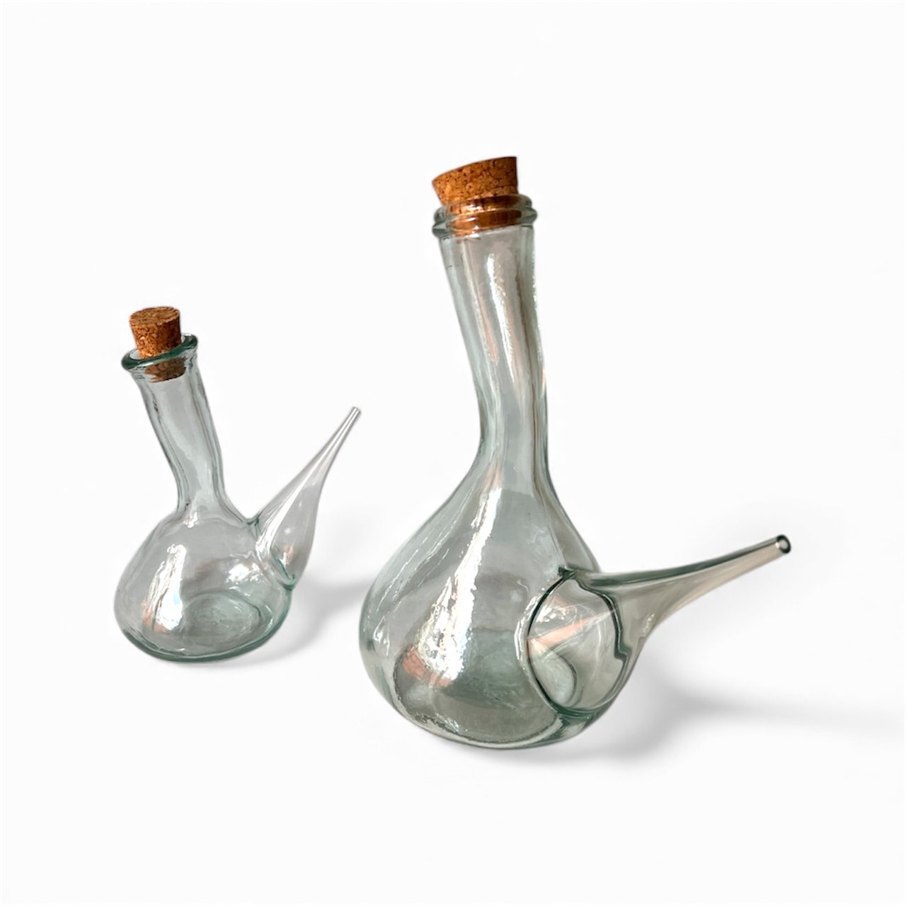 Huilier vinaigrier porron | verre soufflé transparent – Image 3