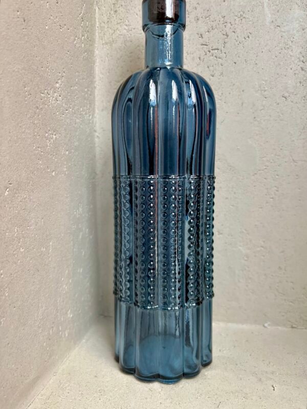 Bouteille en verre bleu toscane liège 500 ml – Image 6