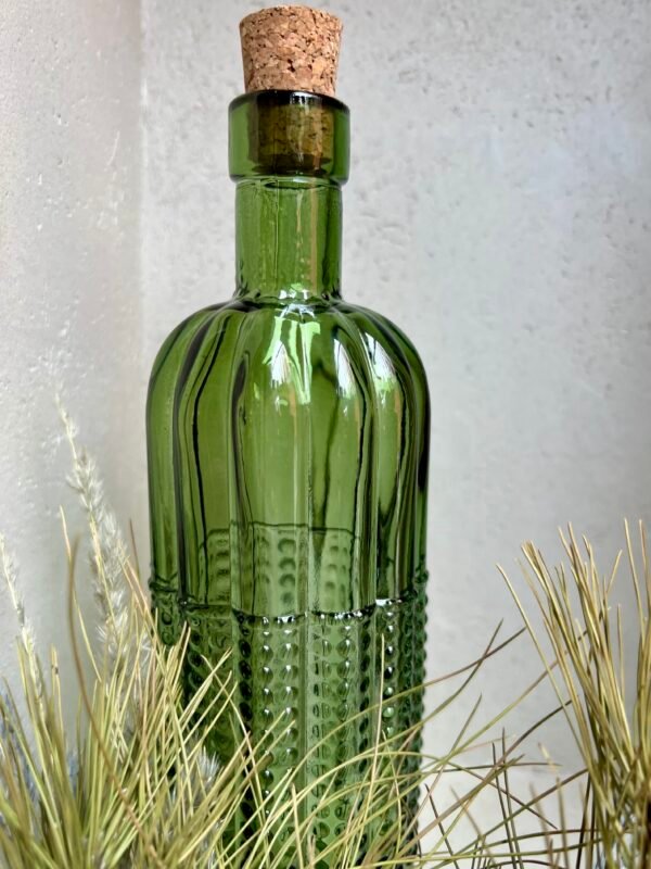 Bouteille en verre vert olive liège 500 ml – Image 5