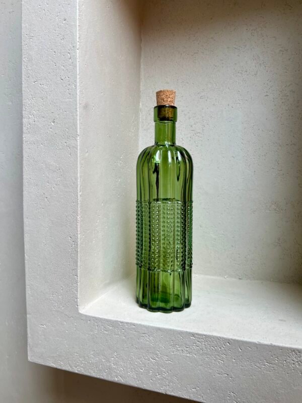 Bouteille en verre vert olive liège 500 ml – Image 4