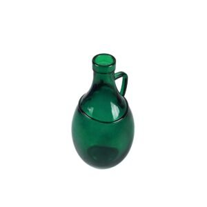Vase bouteille en verre green années 1950
