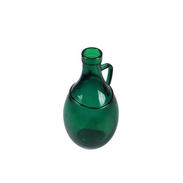 Vase bouteille en verre green années 1950
