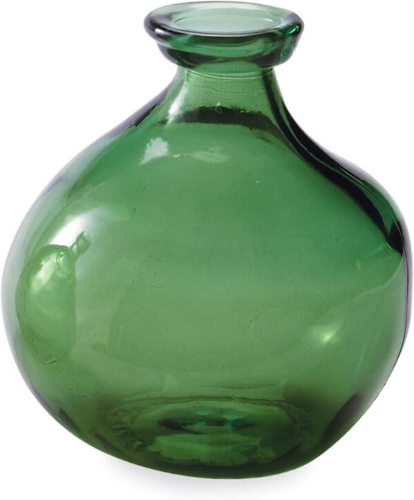 Vase en verre recyclé Vert Emeraude - irregular – Image 2