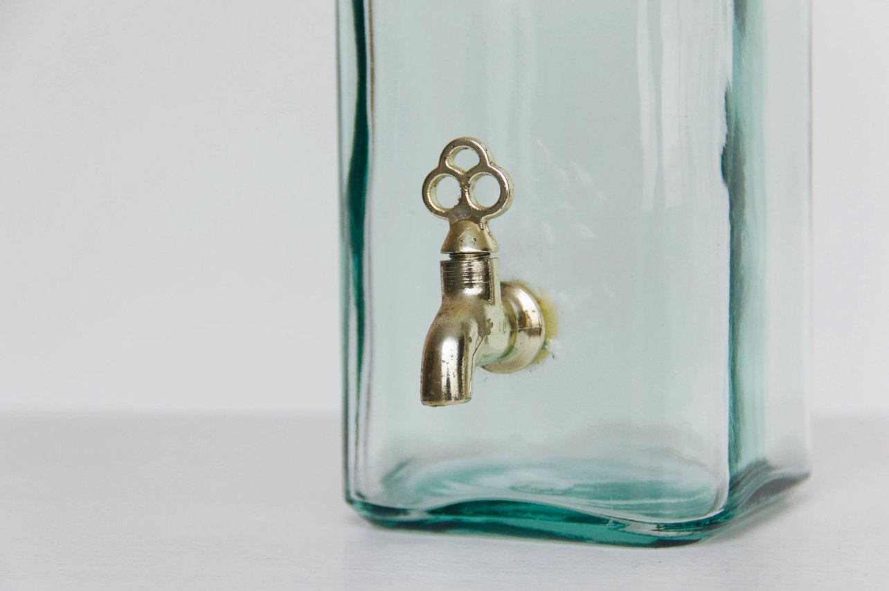 Distributeur de boisson et d'huile en bouteille | verre transparent 5L – Image 2