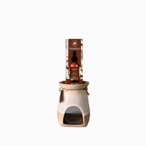 brûle parfum wabi sabi beige avec huile de coco
