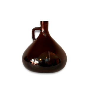 Dame Jeanne en verre marron foncé