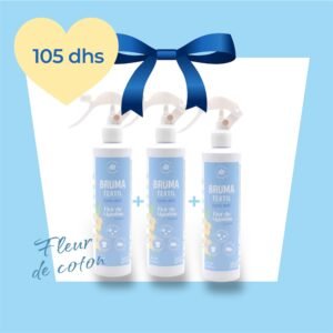 3 Brumes textile Fleur de coton 3×300 ml