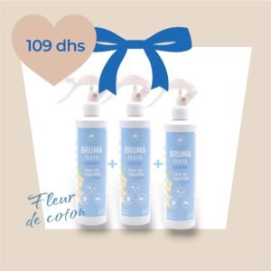 3 Brumes textile Fleur de coton 3×300 ml