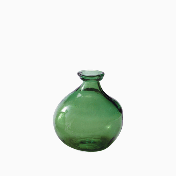 Simplicité - Vase en verre recyclé Vert Emeraude - irregular – Image 3