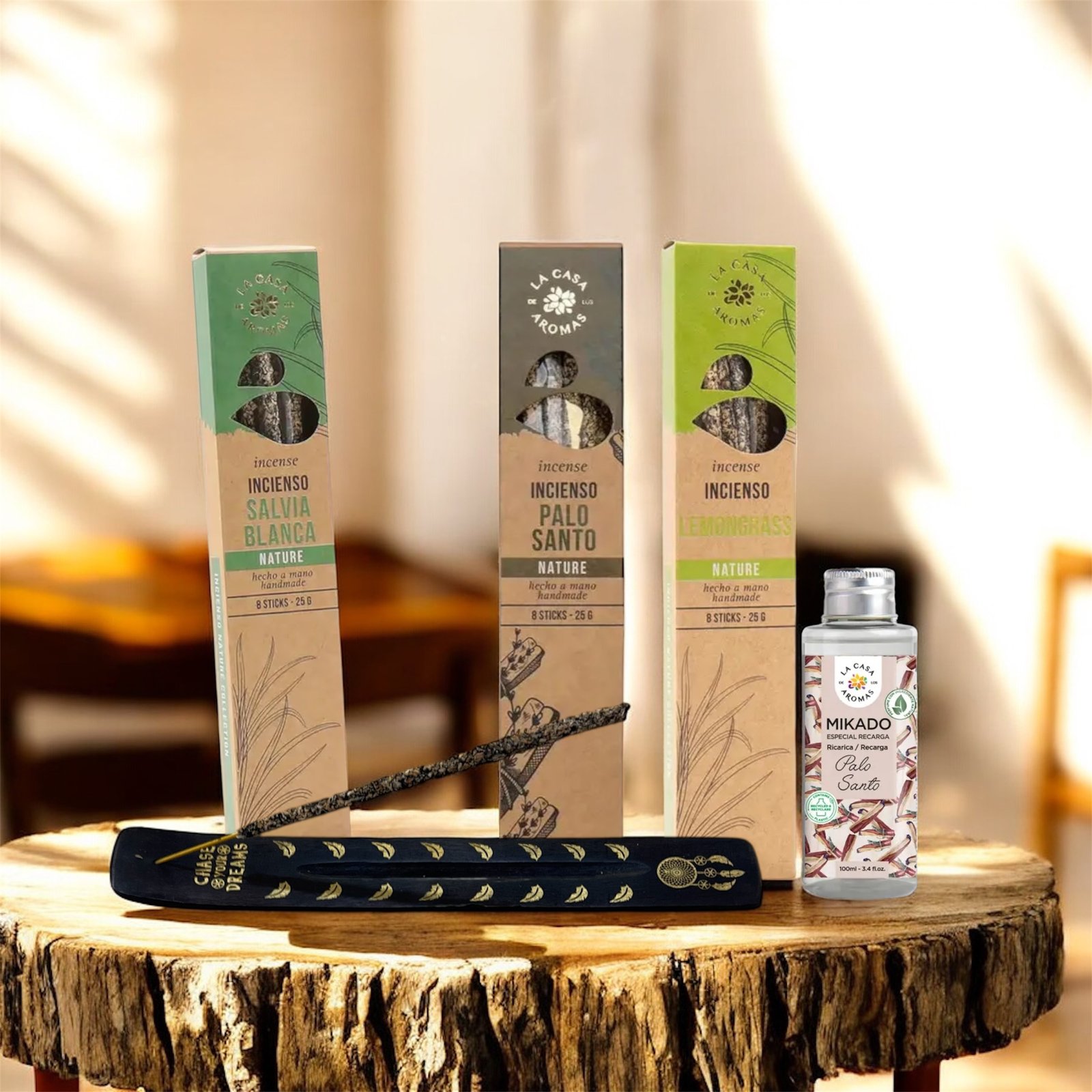 ✨ Coffret Bien-Être – Encens et Diffusion Palo Santo, sauge blanche et citronnelle