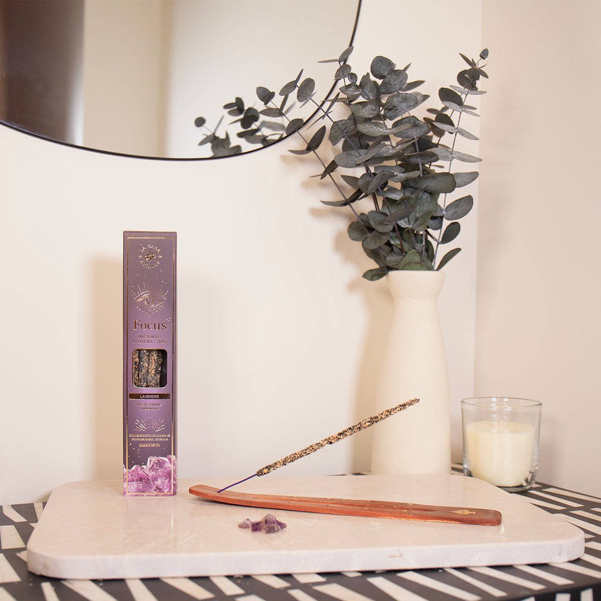 Encens Focus Lavender contient des pierres spirituelles “Amatista” – Image 2