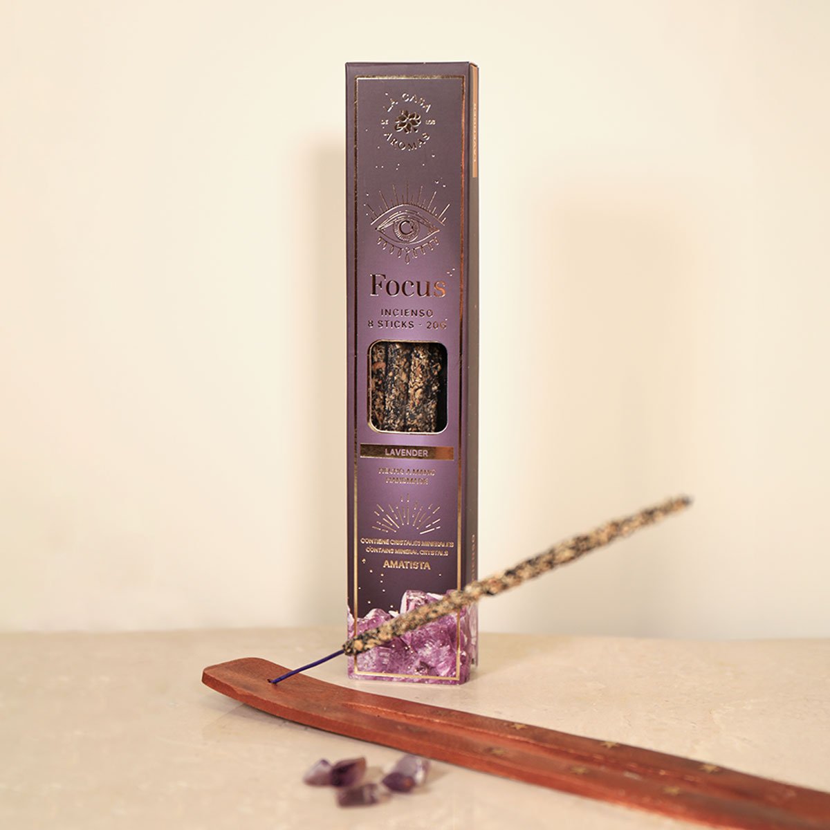 Encens Focus Lavender contient des pierres spirituelles “Amatista” – Image 3
