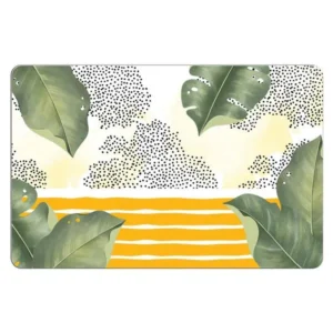 Sets de table avec motif de Monstera en plastique 4 unités