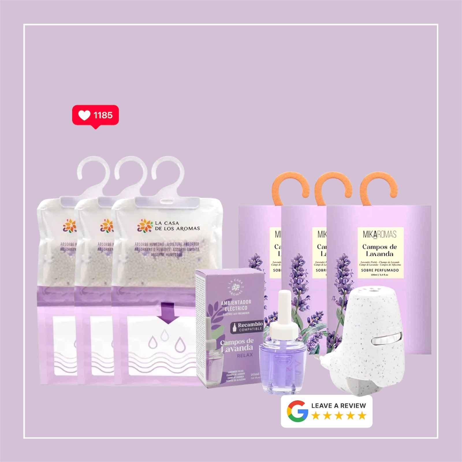 Déshumidificateur Absorbe-diffuseur électrique et parfums textiles MUURYA