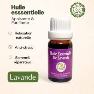 Huile Essentielle de Lavande 10 ml – Produit Naturel du Maroc | Relaxation & Bien-être
