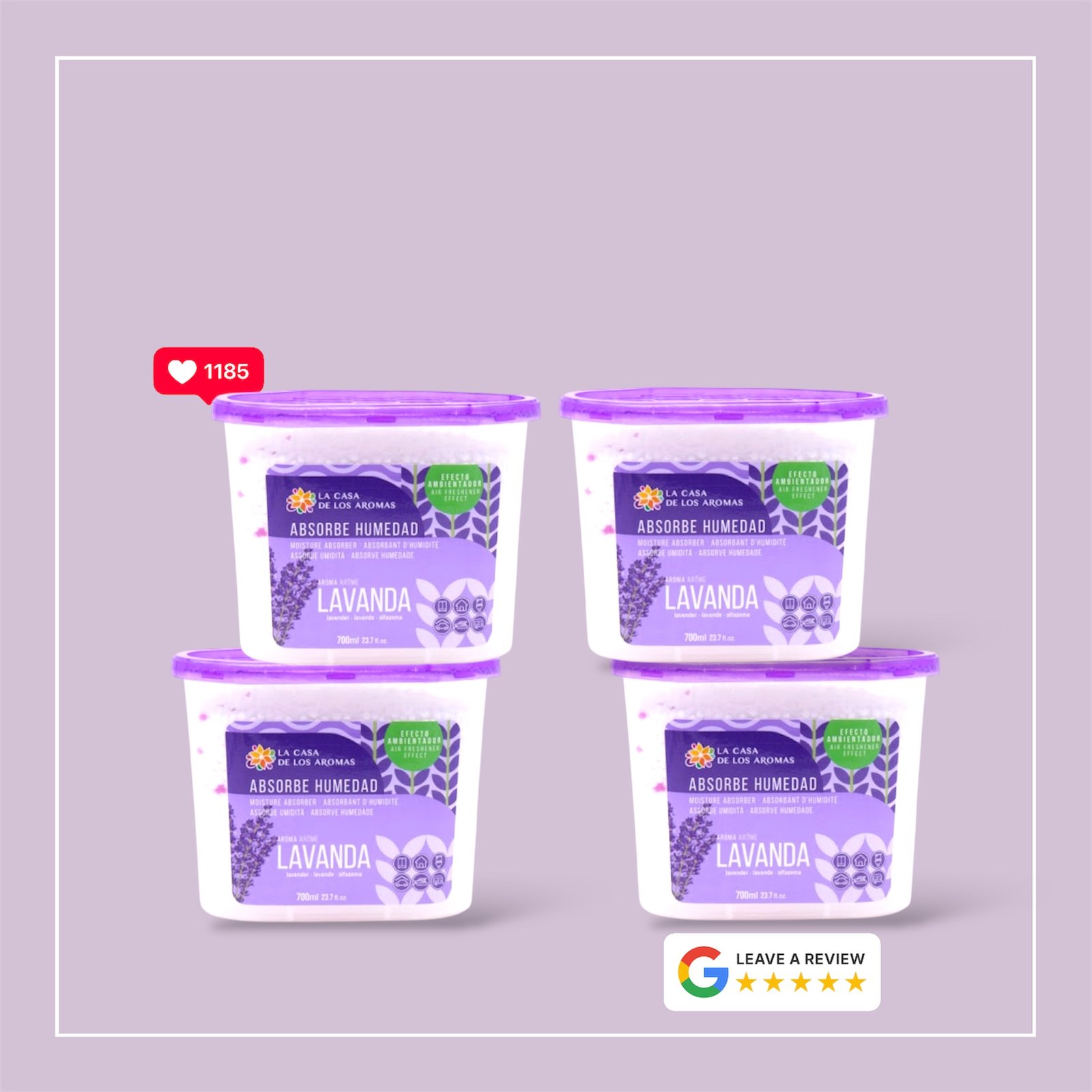 Déshumidificateur Anti-Humidité Extras efficaces Lavande