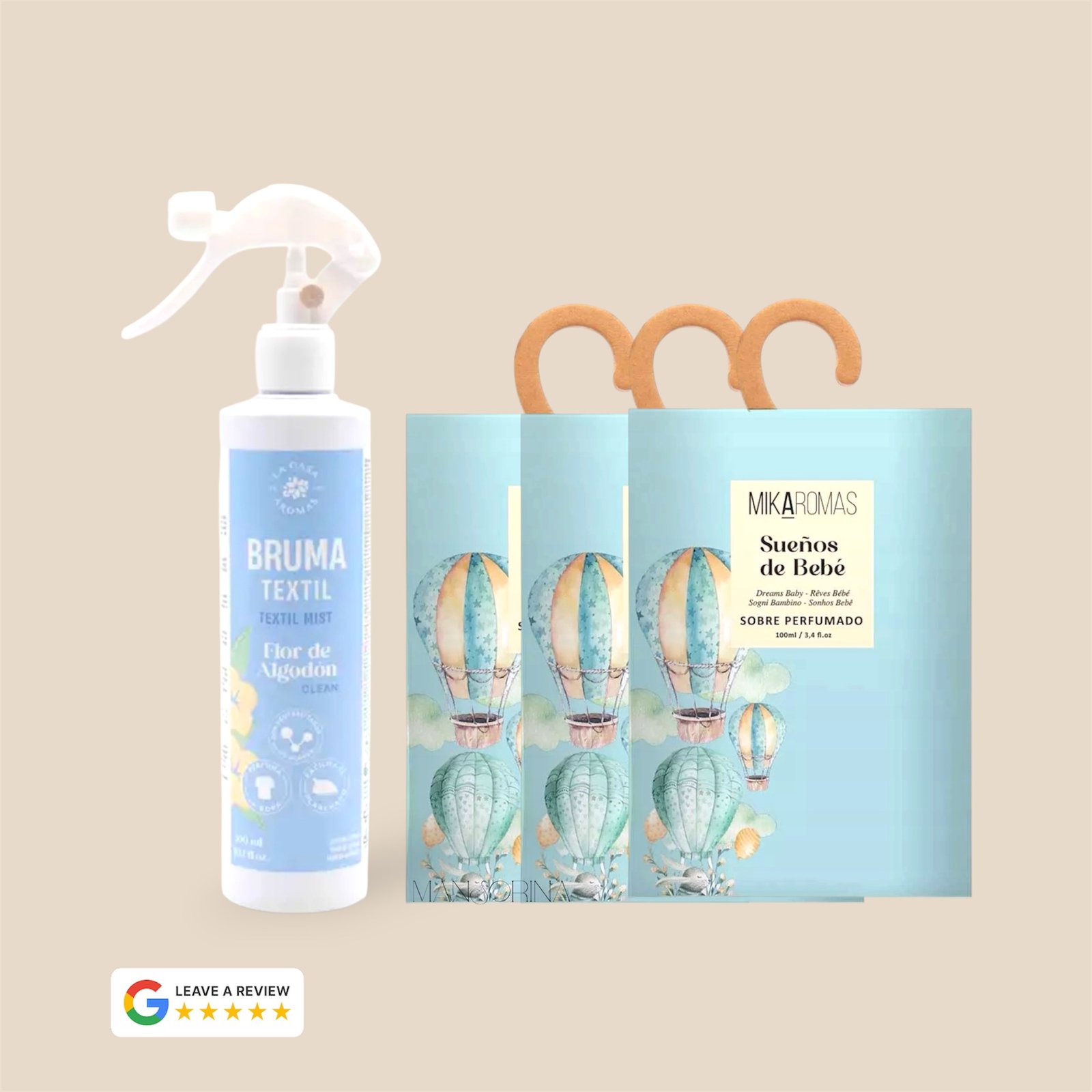 Duo Senteurs pour Textiles – fleur de coton & parfum de bébé