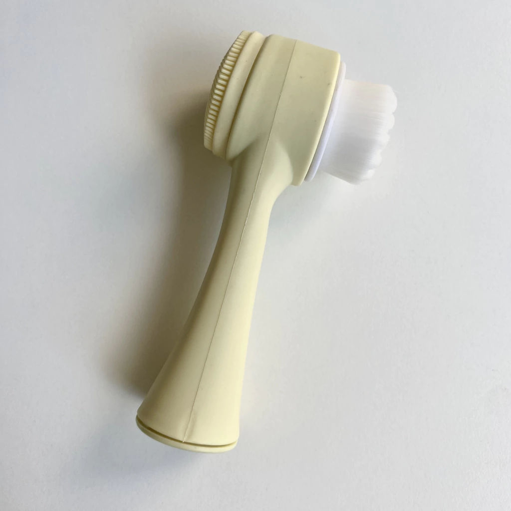 brosse nettoyante pour le visage - Nettoyage Profond et Exfoliation Douce SKINCARE Jaune pastel