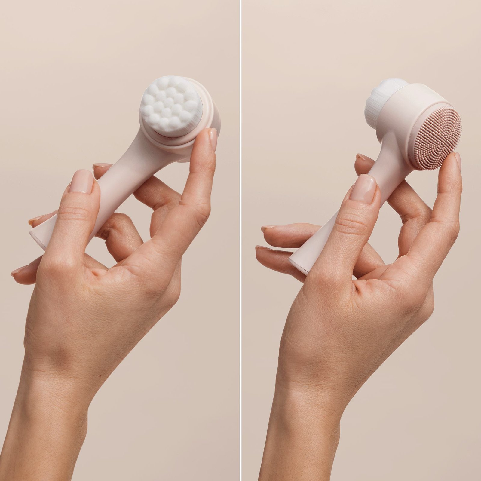 brosse nettoyante pour le visage - Nettoyage Profond et Exfoliation Douce SKINCARE Jaune pastel – Image 2