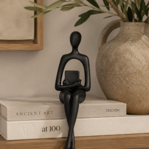 Sculpture " la lisante" style noir minimaliste