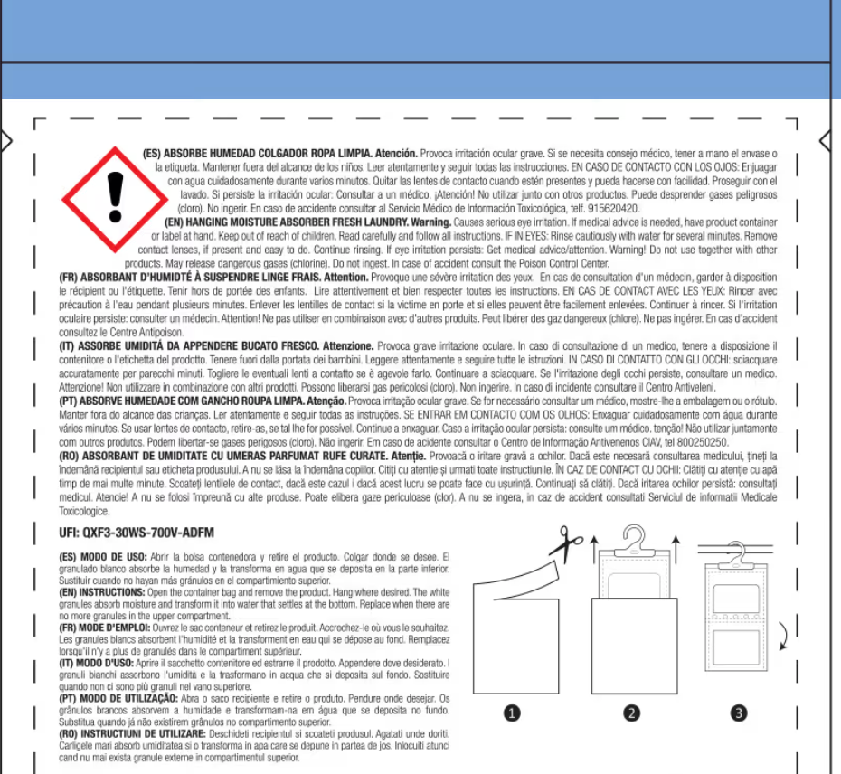 Absorbeur d'humidité pour cintre à vêtements propres 100 g – Image 4