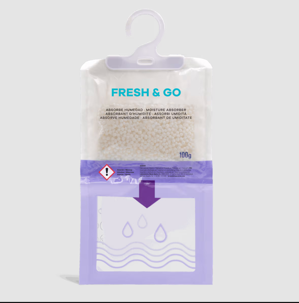 Absorbeur d'humidité pour cintre à vêtements à la lavande 100 g – Image 3