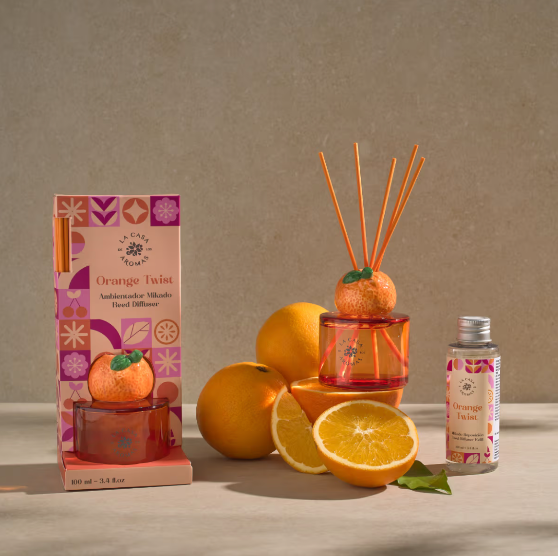 Parfum d'ambiance Mikado Fruity Orange Twist 100 Ml – Image 2