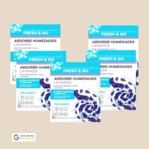 5 recharges pour absorbeur d'humidité boitier - Parfum de Lavande 300g